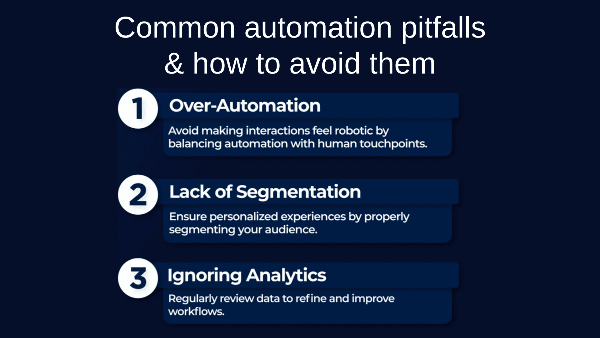 Automation-pitfalls
